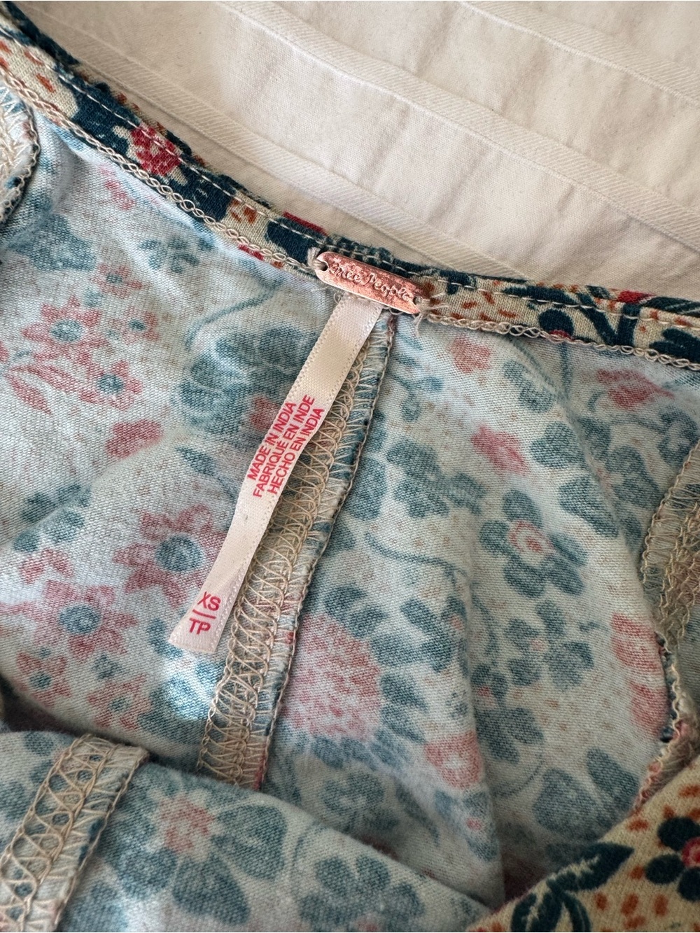 FREE PEOPLE Floral Scoop Neck Long Sleeve Top - Picture 3 of 5